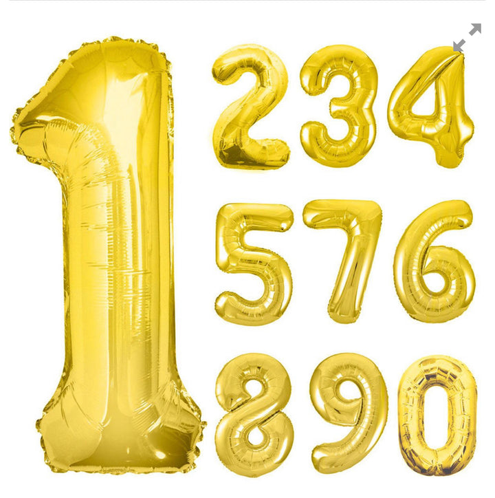 Gold Number 1 Balloon