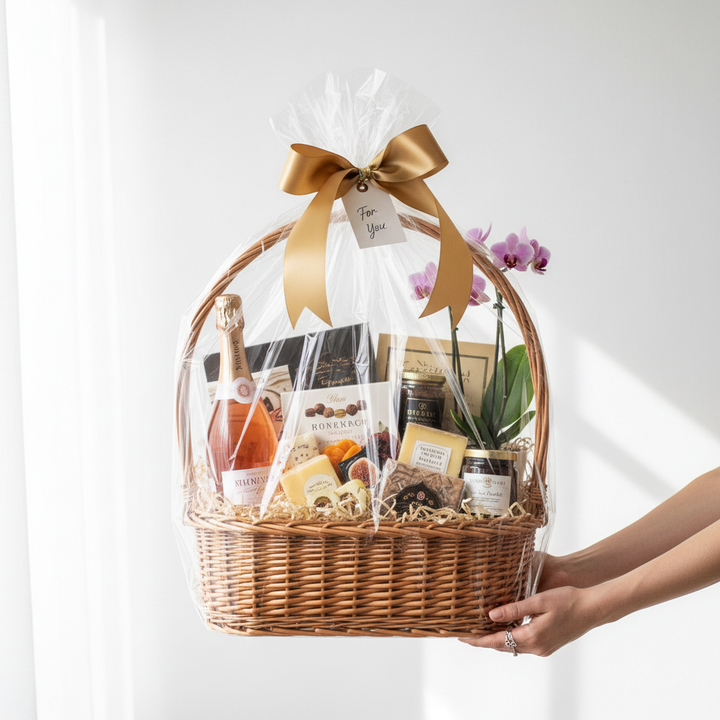 Clear Cellophane Gift Basket Bags