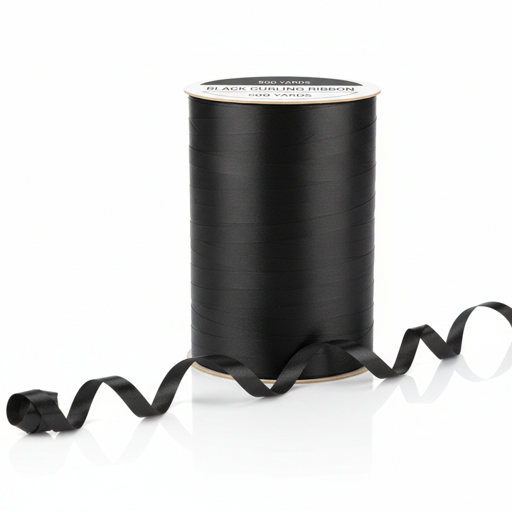Black Curling Ribbon - 500 Yards