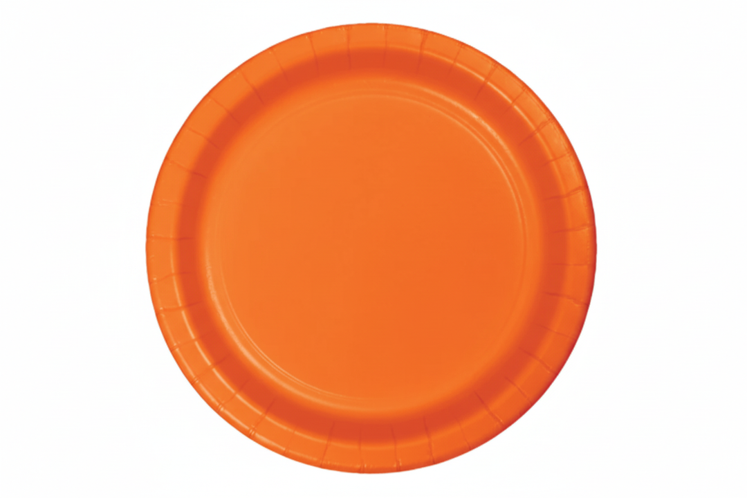 Orange Paper Plate 9inch